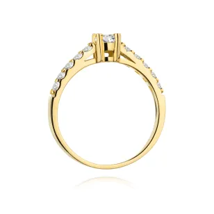 Pierścionek 585 brylanty 0,60ct certyfikat