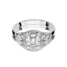 Pierścionek złoty 585 diamenty białe złoto 0,19ct
