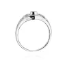 Pierścionek złoty 585 diamenty białe złoto 0,19ct