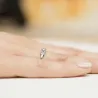 Pierścionek z diamentem białe złoto 0,12ct certyfikat