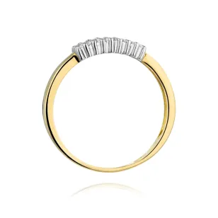 Pierścionek obrączka z diamentami 0,20ct