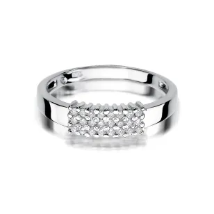 Pierścionek obrączka z diamentami białe złoto 0,20ct