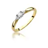 Złoty Pierścionek 585 Brylant Diamenty 0,13ct