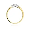 Złoty Pierścionek 585 Brylant Diamenty 0,13ct
