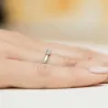 Złoty Pierścionek 585 Białe Złoto Brylant Diamenty 0,13ct