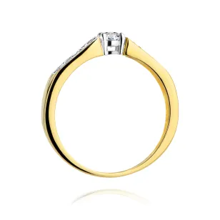 Pierścionek 585 brylanty 0,35ct certyfikat