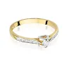 Złoty Pierścionek 585 Brylanty 0,15ct
