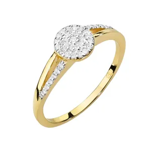 Złoty Pierścionek 585 Brylant 0,18ct Certyfikat