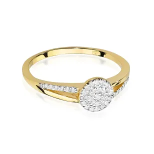 Złoty Pierścionek 585 Brylant 0,18ct Certyfikat