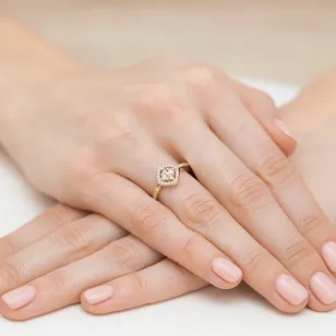 Gold Diamant Ring EY-45 0.10ct | ergold