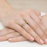 Pierścionek zaręczynowy z diamentami serce 0,18ct