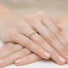 Pierścionek diament serce złoty 0,12ct