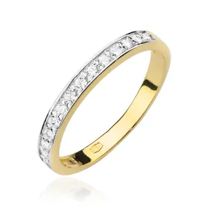 Pierścionek obrączka z diamentami 0,20ct