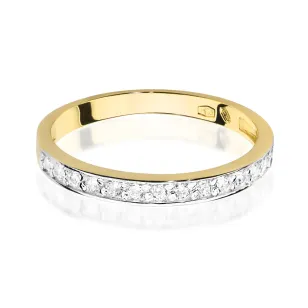 Pierścionek obrączka z diamentami 0,20ct