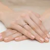 Pierścionek obrączka z diamentami 0,20ct