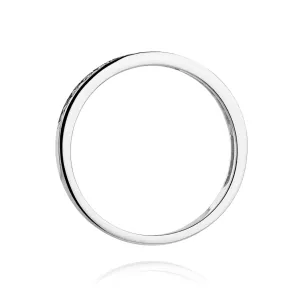 Pierścionek obrączka z diamentami 0,20ct białe złoto