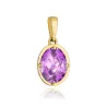 ⭐ Zawieszka złota z kolekcji "COLORFUL STONE" - ametyst owal ♥ Ergold