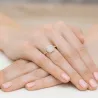 Złoty Pierścionek 585 Brylanty 0,13ct