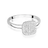 Złoty Pierścionek 585 Białe Złoto Brylanty 0,13ct
