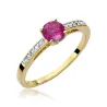 Złoty Pierścionek 585 z diamentem rubin 0,60ct