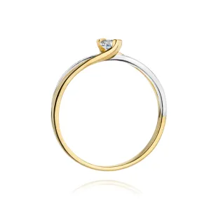 Pierścionek 585 brylanty 0,13ct certyfikat