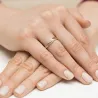Pierścionek 585 brylanty 0,13ct certyfikat