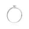 Złoty Pierścionek 585 Białe Złoto Przeplatany Brylanty 0,13ct
