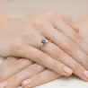 Pierścionek szafir diamenty 585