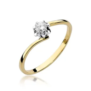 Złoty pierścionek z diamentem EY-232 0,08ct