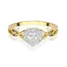 Pierścionek 585 brylant diamenty 0,13ct