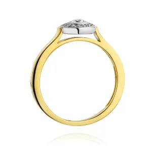 Złoty Pierścionek 585 Brylanty 0,20ct