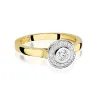 Złoty Pierścionek 585 Brylanty 0,23ct