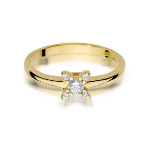 Złoty pierścionek z diamentem EY-376 0,19ct