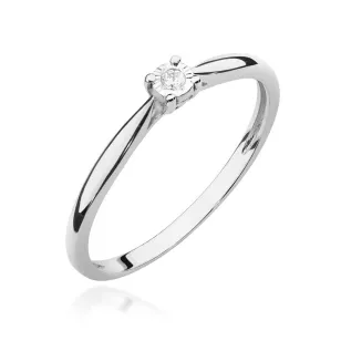 Pierścionek diament białe złoto 0,01ct