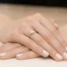 Złoty Pierścionek 585 Brylant Diamenty 0,21ct Certyfikat