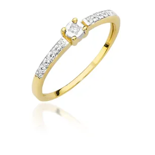 Pierścionek 585 brylanty 0,07ct certyfikat