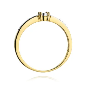 Pierścionek 585 brylanty 0,07ct certyfikat