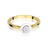 Złoty pierścionek z brylantem 0,08ct