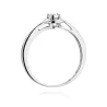Złoty Pierścionek 585 Białe Złoto Brylant 0,08ct