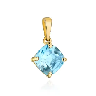⭐ Zawieszka złota z kolekcji "COLORFUL STONE" - topaz kwadrat ♥ Ergold