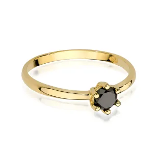 Pierścionek z czarnym diamentem 0,30ct