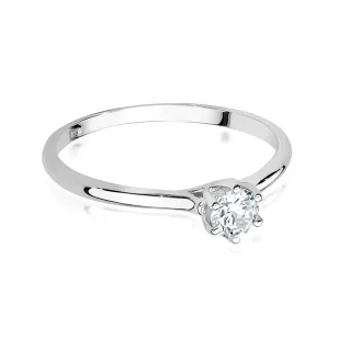Pierścionek zaręczynowy diament 0,21ct białe złoto