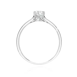 Pierścionek zaręczynowy diament 0,21ct białe złoto
