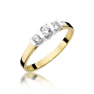 Złoty Pierścionek 585 z diamentem brylant 0,31ct