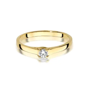 Pierścionek brylant złoty 0,12ct
