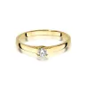 Pierścionek brylant złoty 0,12ct