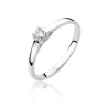 Pierścionek złoty 585 białe złoto brylant 0,12ct