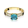 Złoty Pierścionek 585 z diamentem topaz 0,70ct