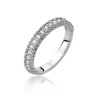 Pierścionek obrączka z diamentami 0,24ct białe złoto