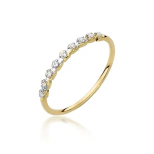 Złoty pierścionek 585 diamenty 0,045ct